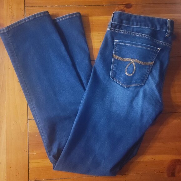 Lucky "Lola Straight" Dark Blue Denim with Contrast Stitching - Size 10/30 - Picture 6 of 11